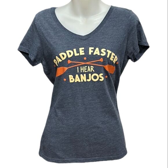 Paddle Faster “I Hear Banjos” Graphic Tee — Size S - Picture 2 of 5